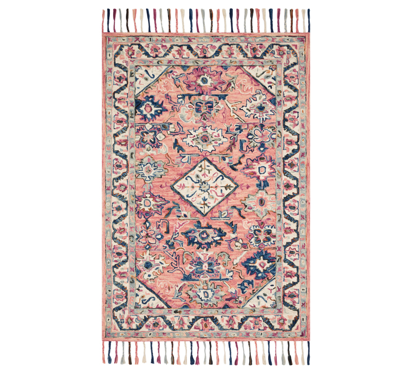 Elka rug with a medallion design and tassels from Loloi Rugs