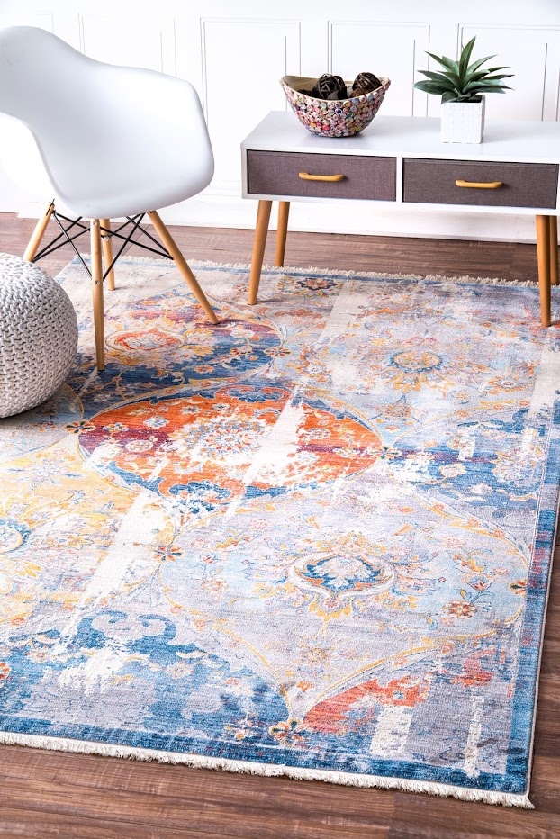 Meggie rug from the Mystic Collection with distressed traditional designs by nuLOOM