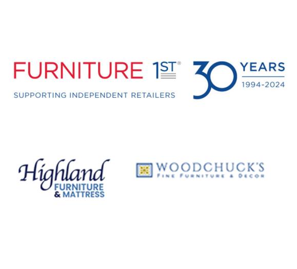 Furniture First, Woodchuck, Highland logos