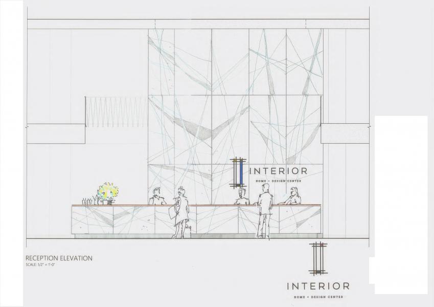 Rendering of the new reception area