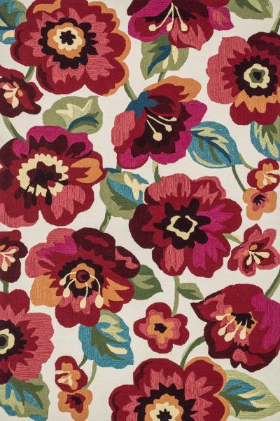 Francesca Collection rug with bold poppy blooms from Loloi 