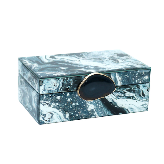 Sagebrook turquoise marbled box
