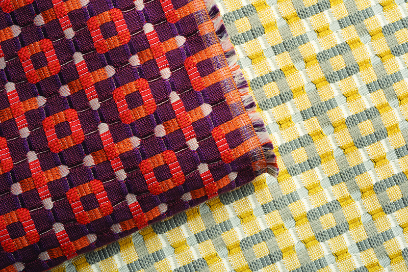 DesignTex Performance Fabric Red and Yellow