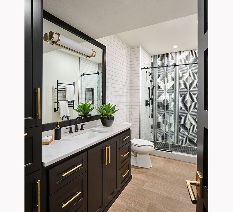 2023 Houzz Design Trends, bold contrast bathrooms
