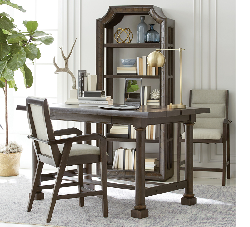American Chapter Live Edge activity table in brown with one chair from A.R.T. Furniture