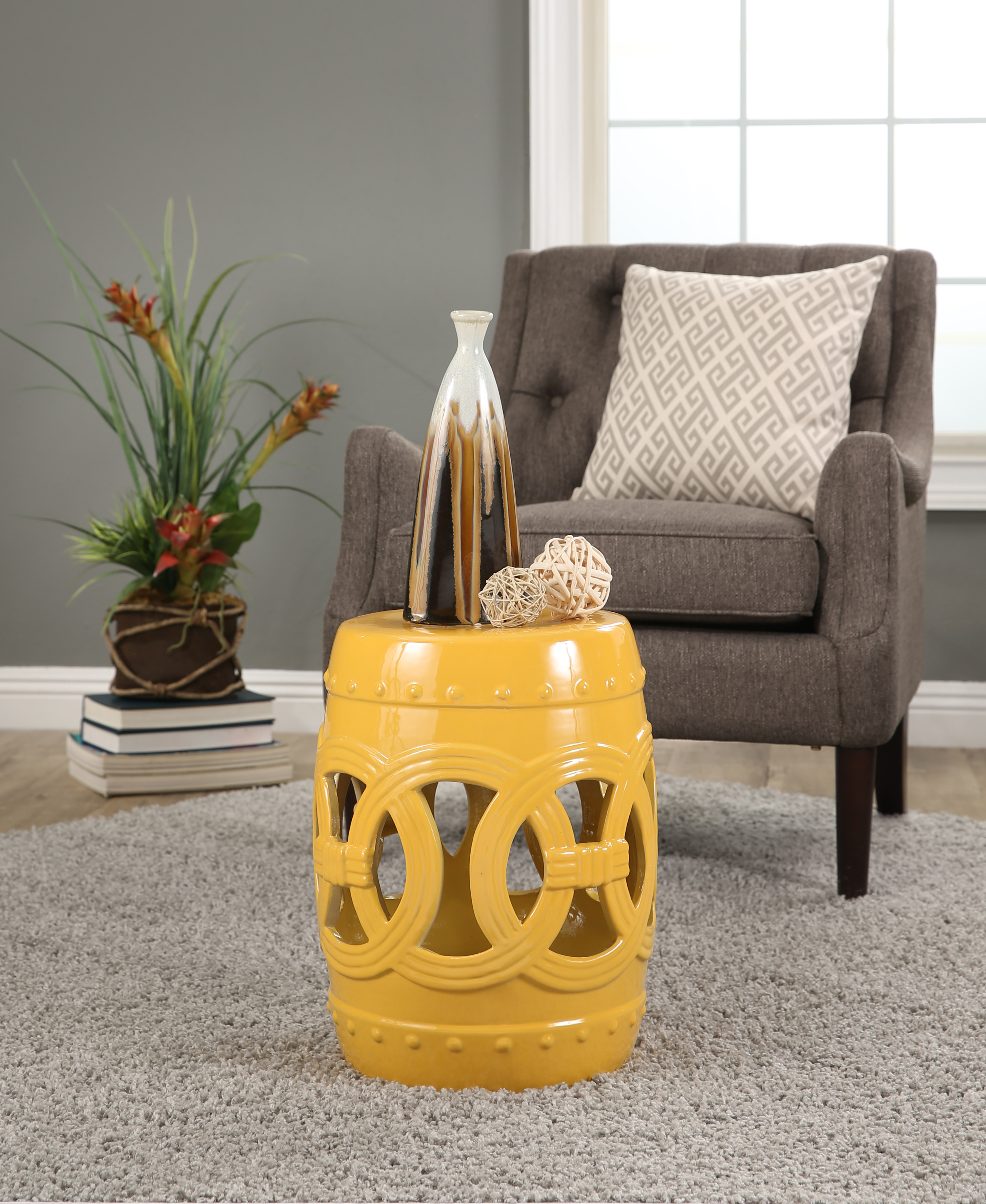 Abbyson Living ceramic garden stool