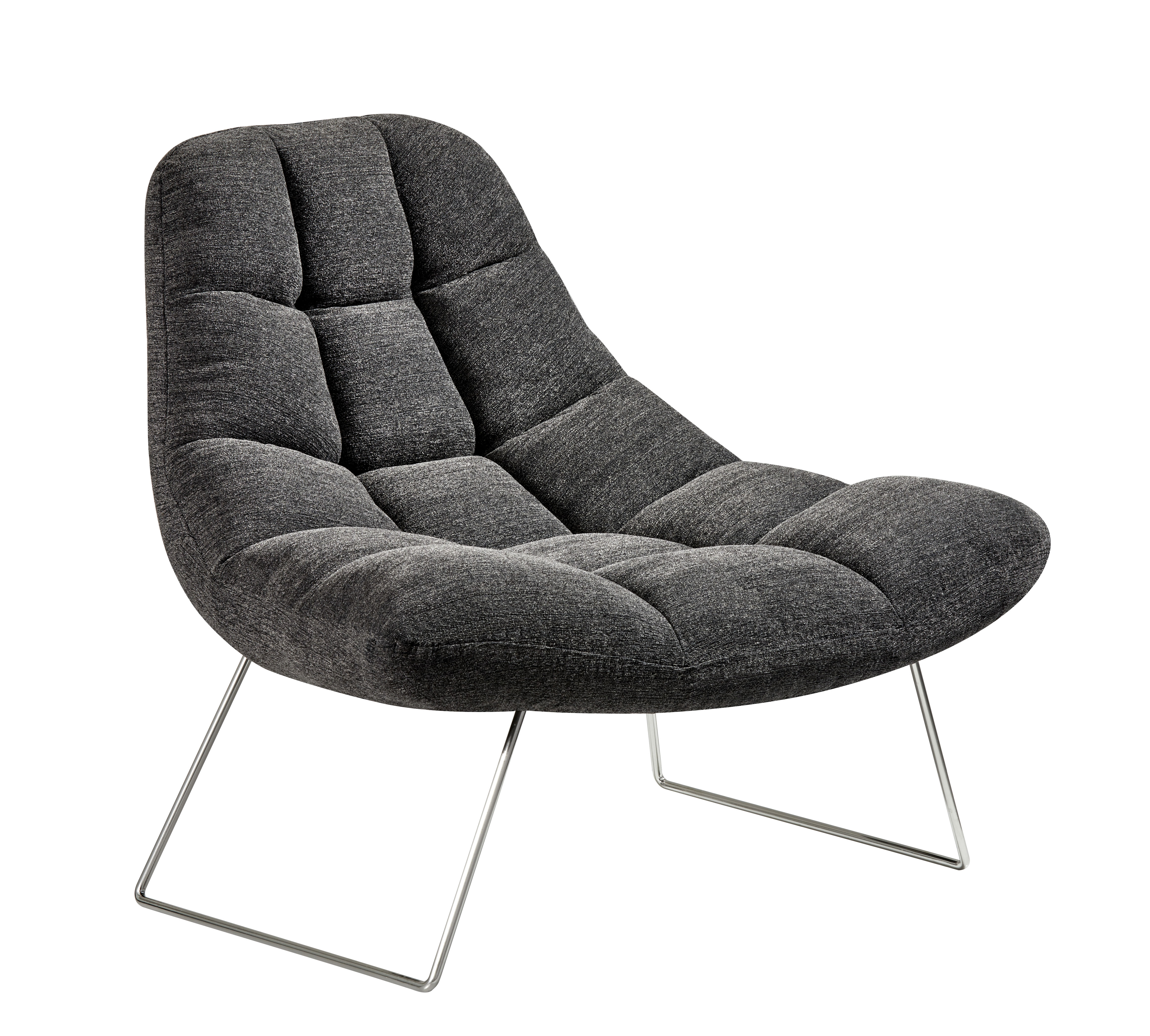 textured charcoal lounging chair