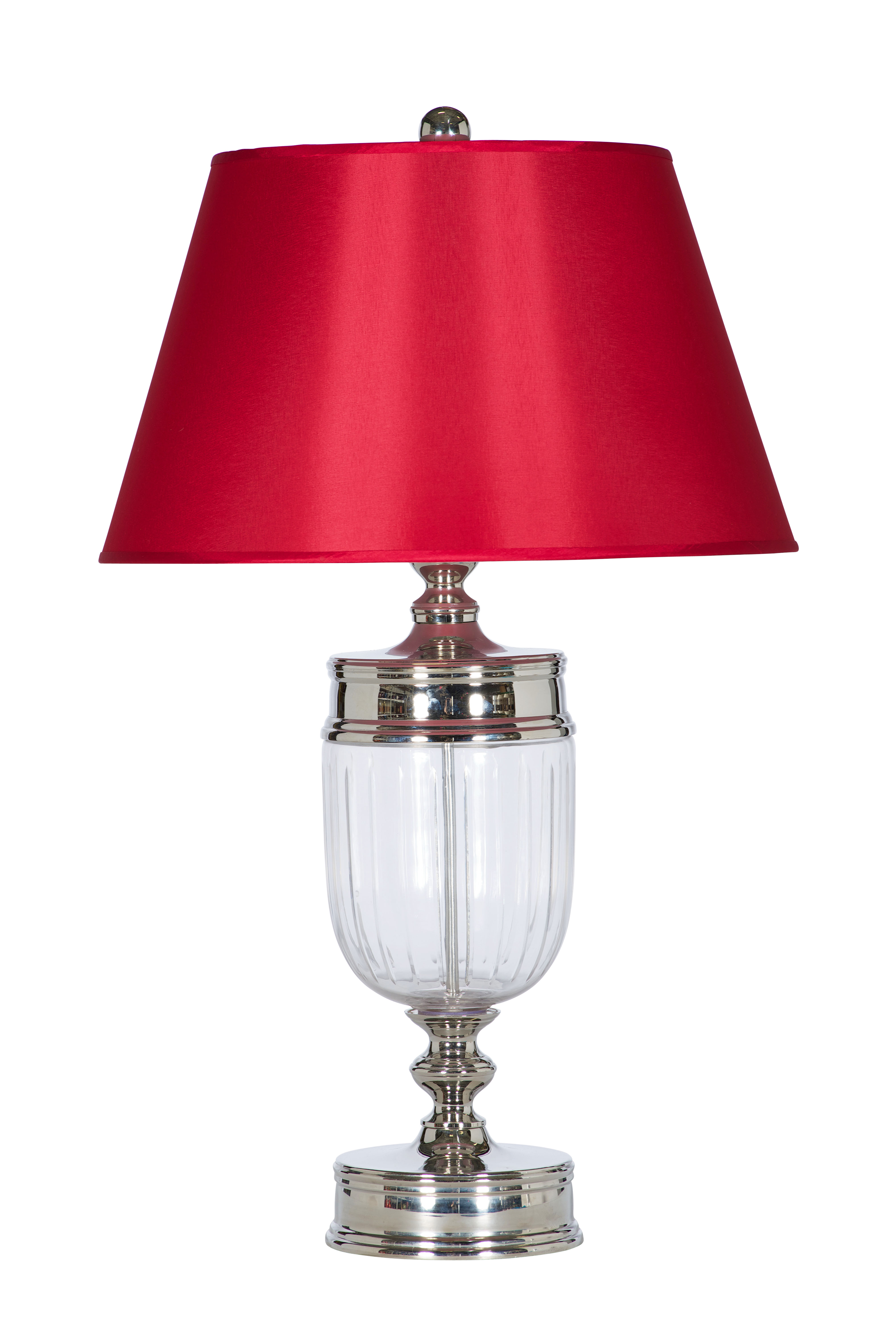 red table lamp