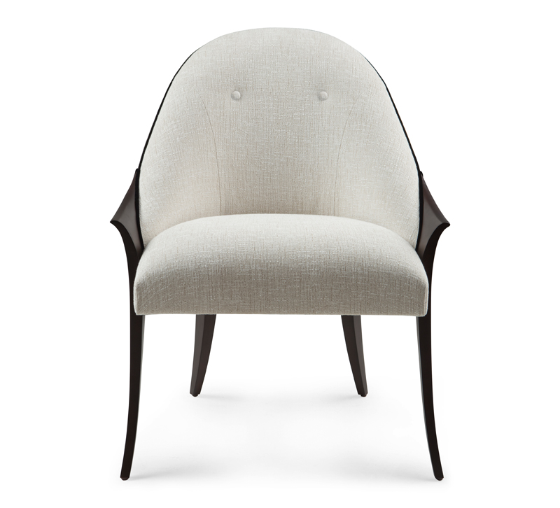 Especial rounded back upholstered chair from Christopher Guy