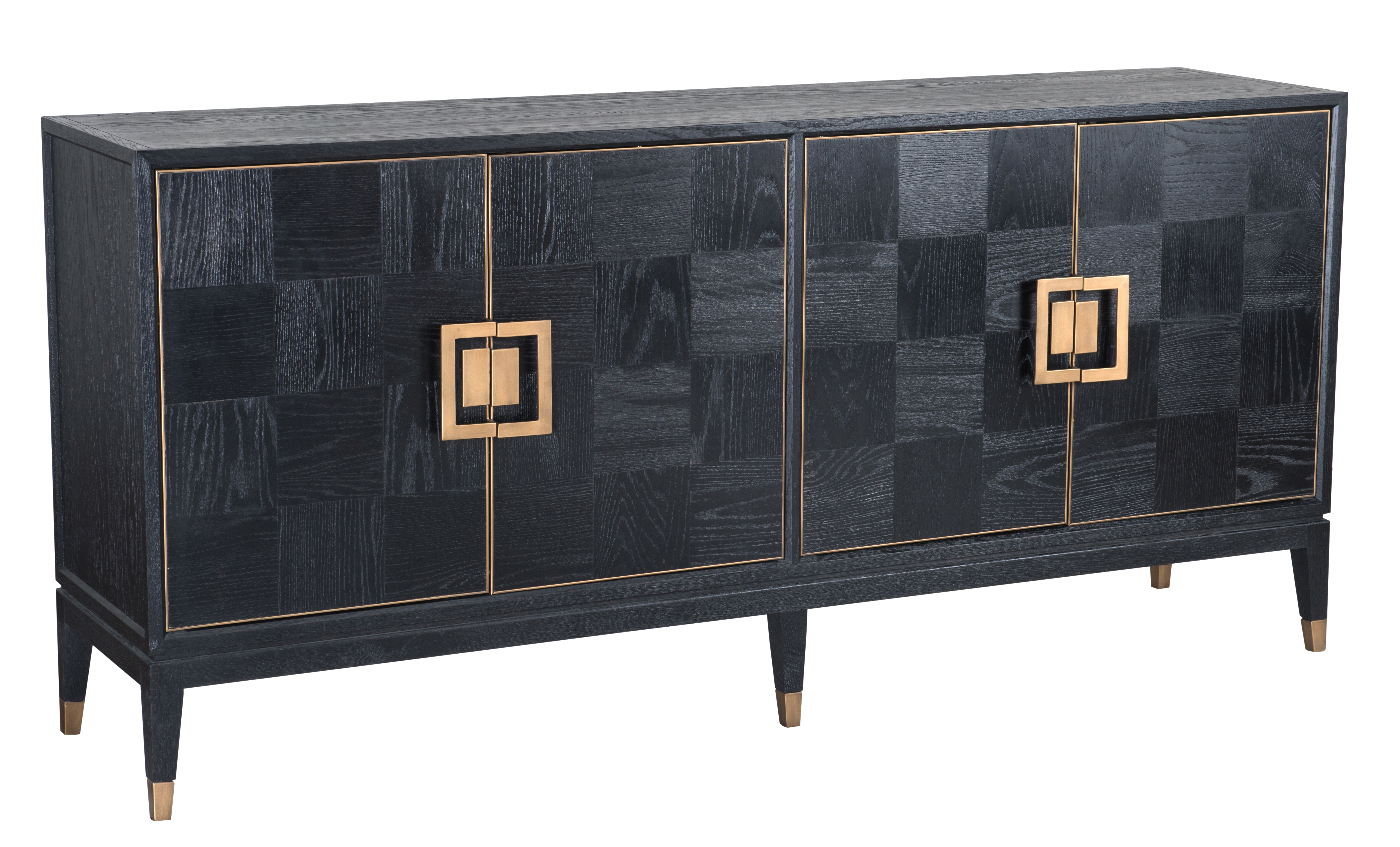 Truman sideboard in black with gold hardware from Classic Home