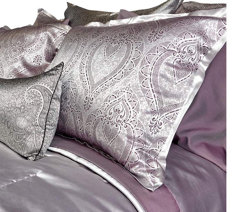 Purple and silver metallic washable bedding set from DownTown