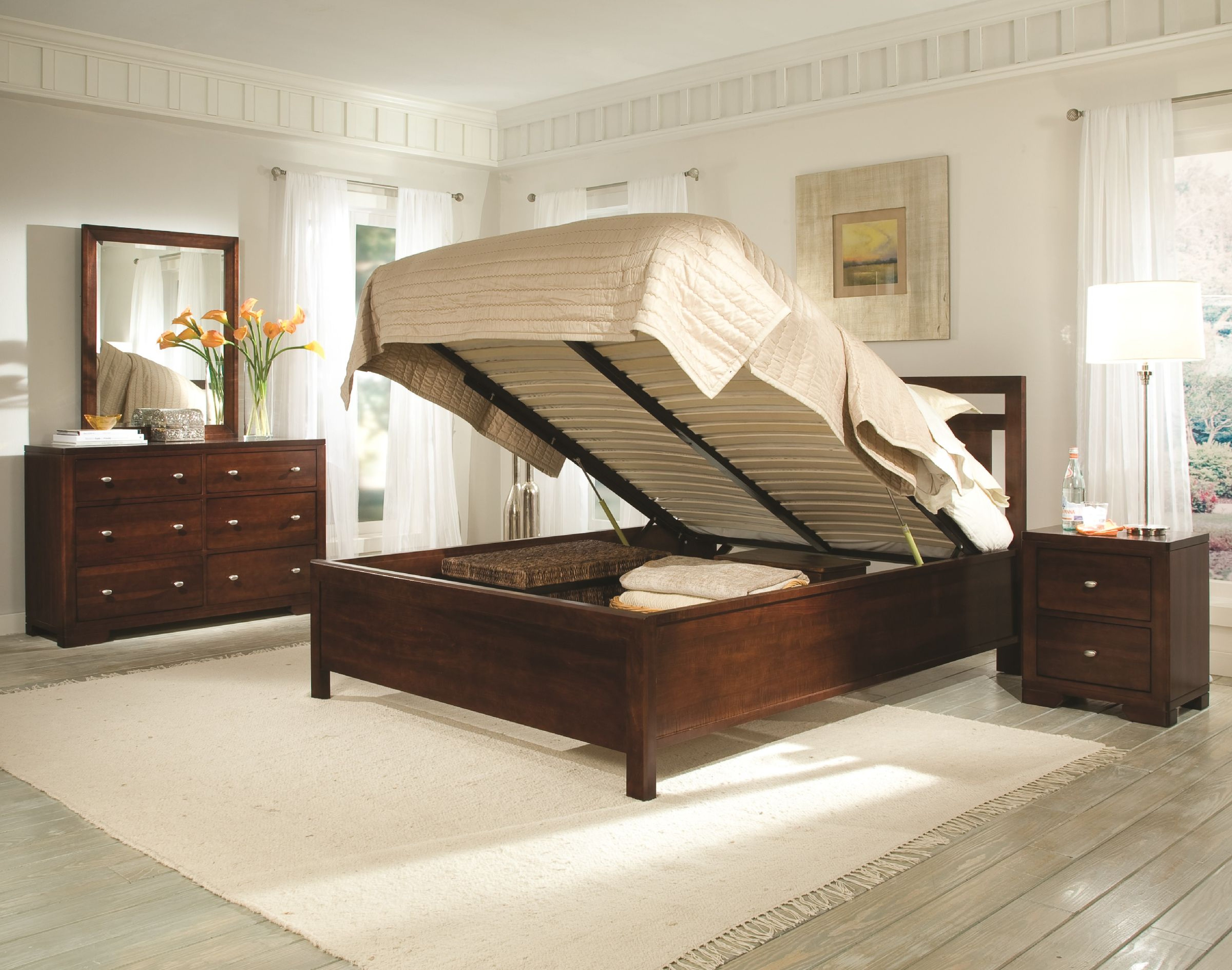 Durham Furniture Symmetry Lift storage bed