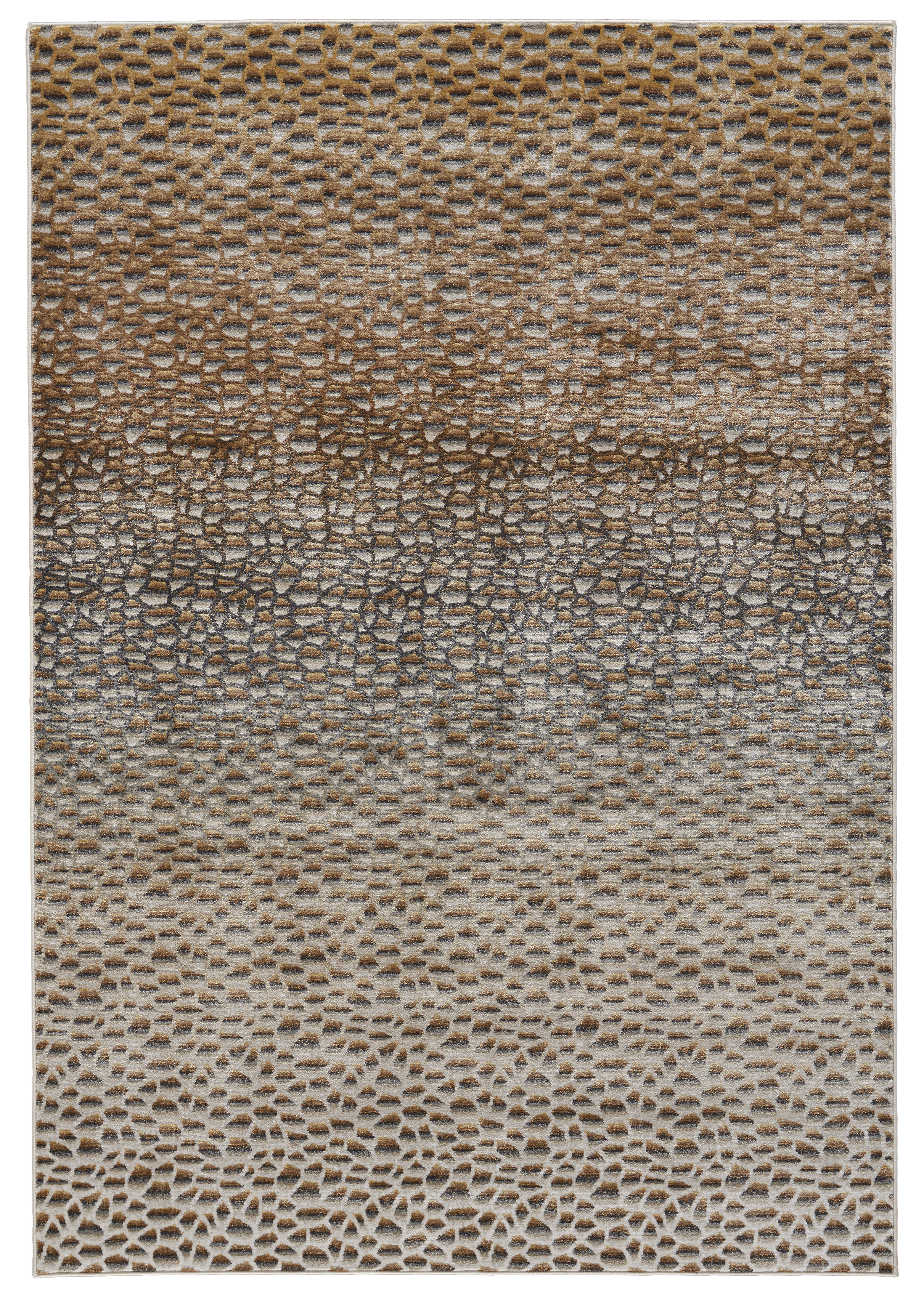 Cannes area rug in metallic Dark Gold from Feizy
