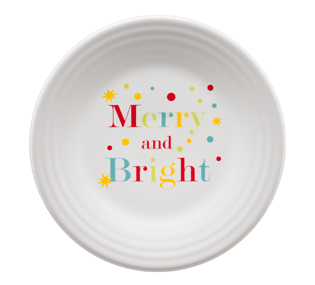 Fiesta Christmas plate white red turquoise