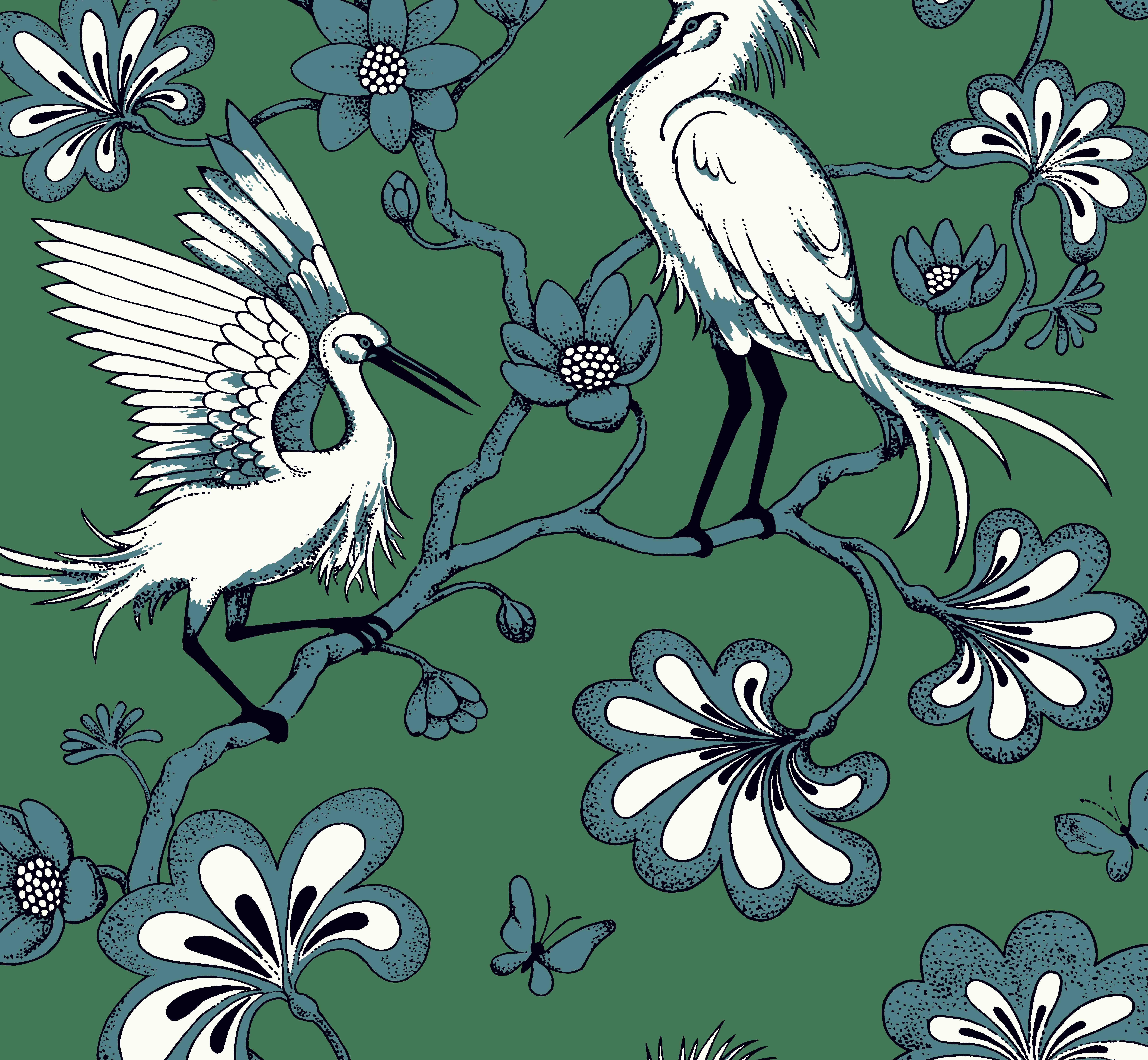 Florence Broadhurst Collection Egrets wallpaper