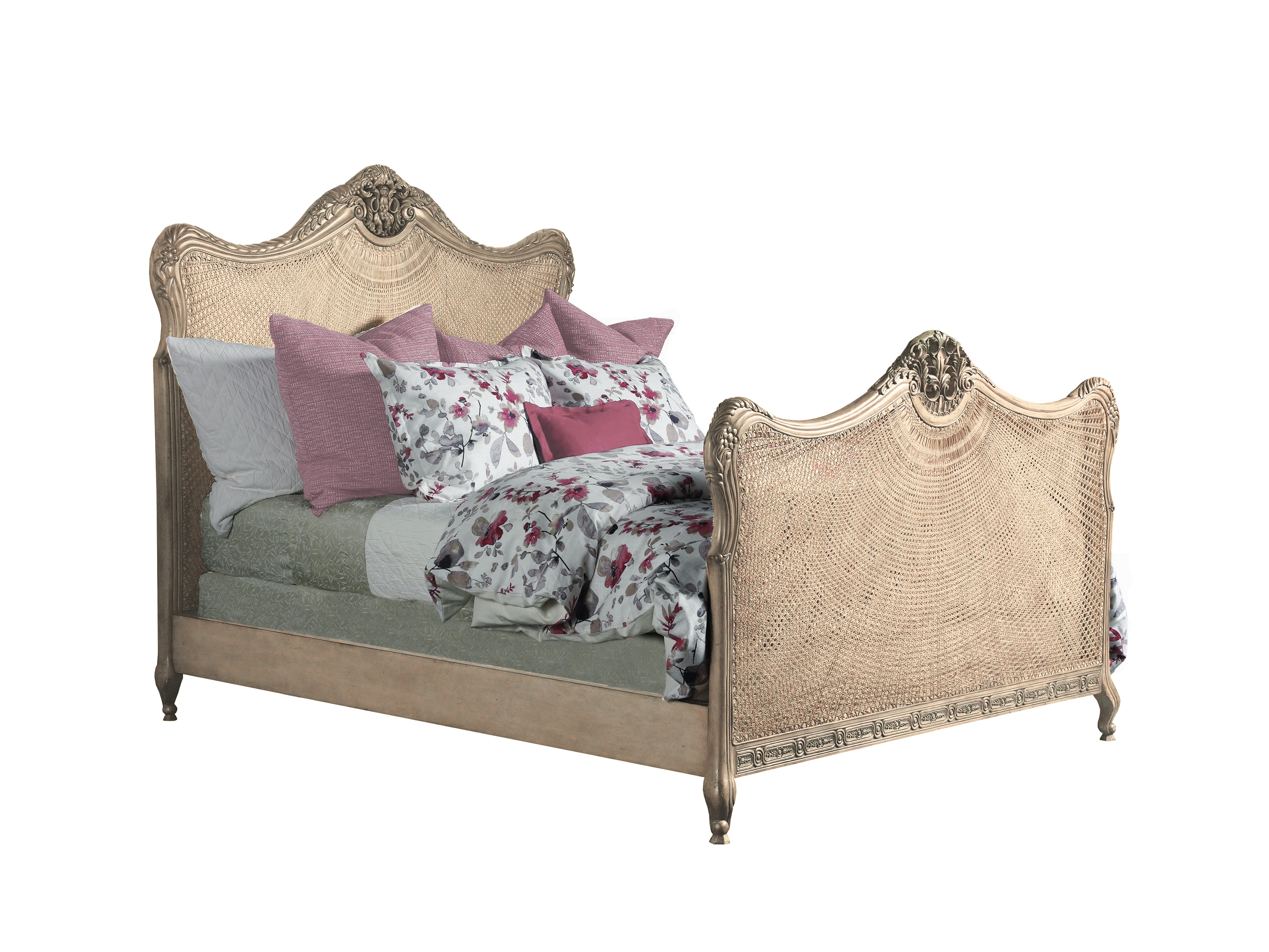 French Heritage Allete Caned Queen Bed