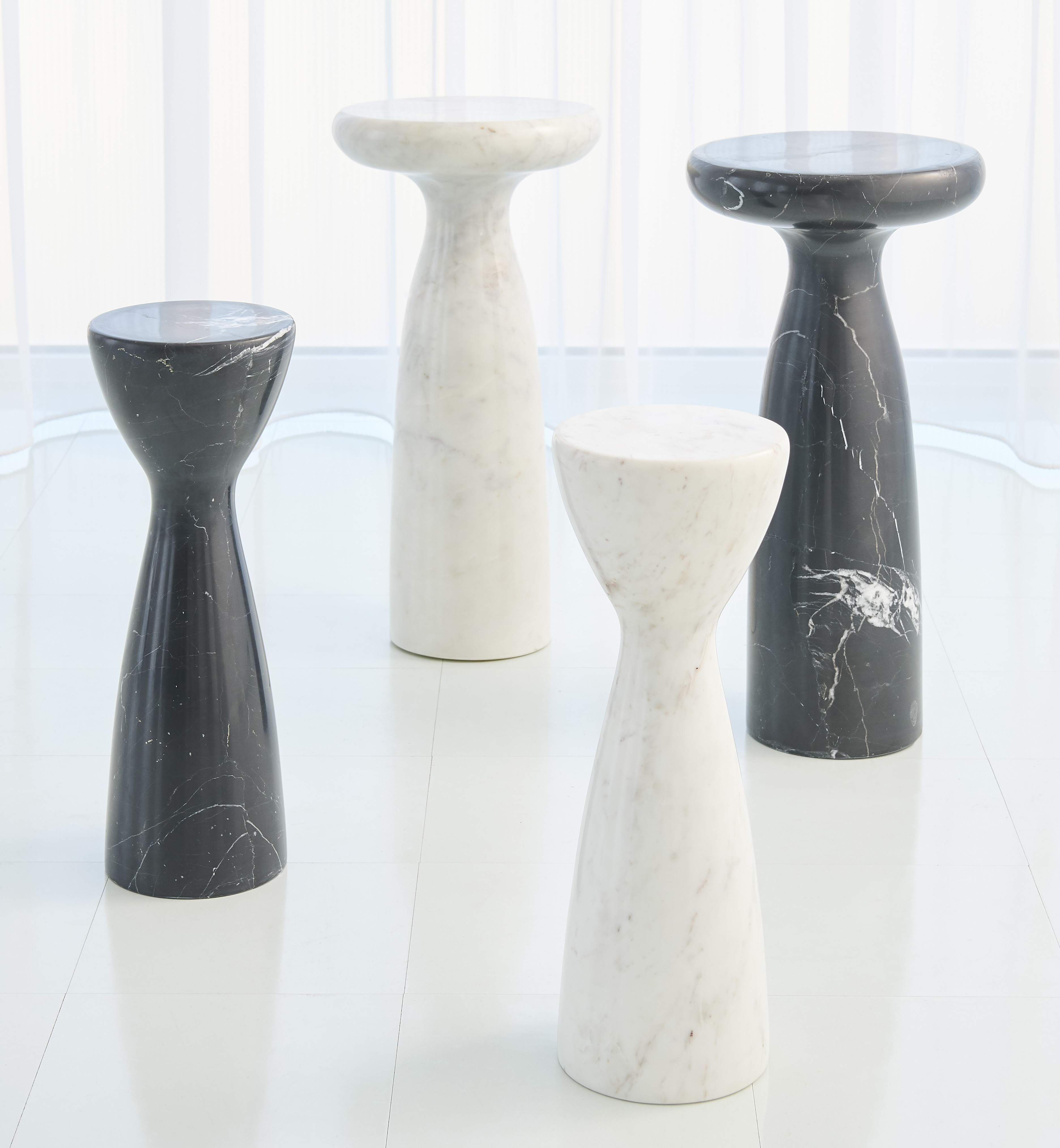 Global Views marble tower tables