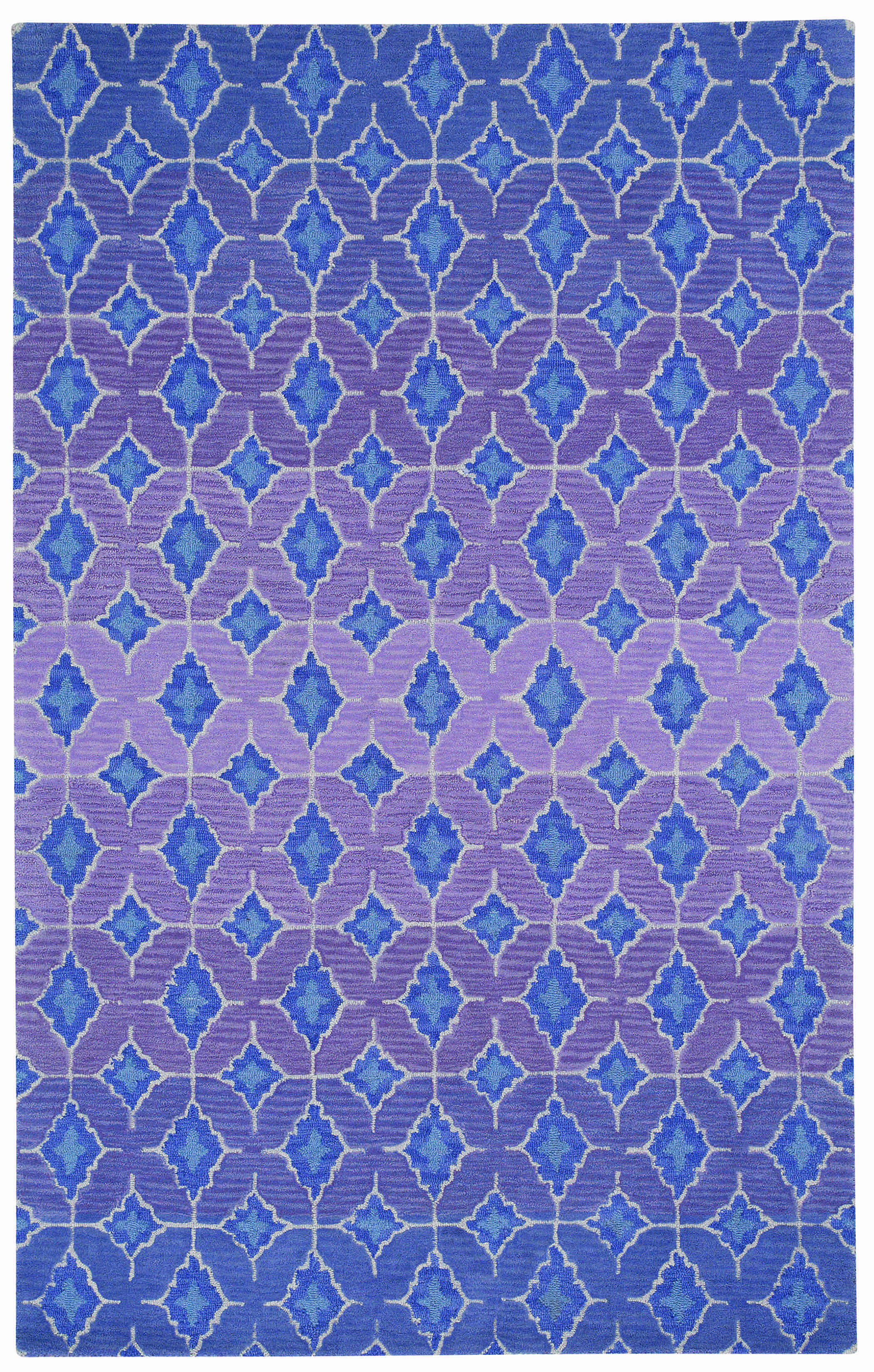 Lisbon area rug with indigo, wild violet and azul coloways designed by Kevin O'Brien for Capel Rugs