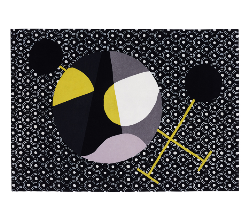 Japanese Abstractions area rug with abstract pattern and circles from Maisondada