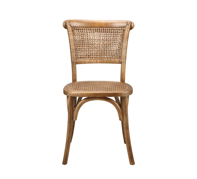 Churchill chair with rattan back and bottom from Moe's Home Collection