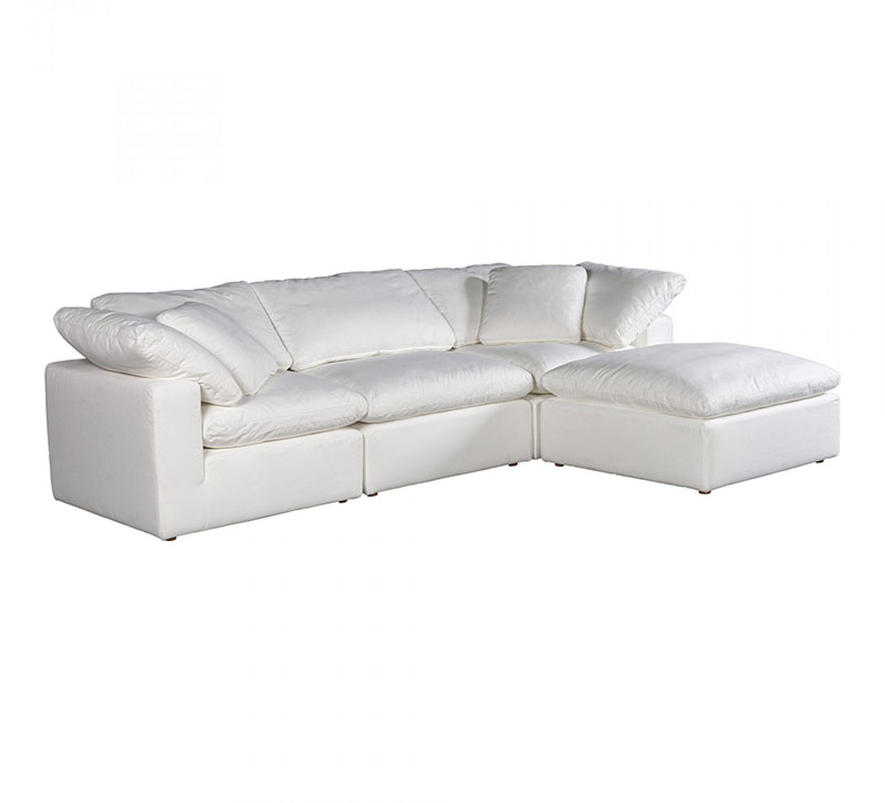 Moe's Clay Sectional White Sofa