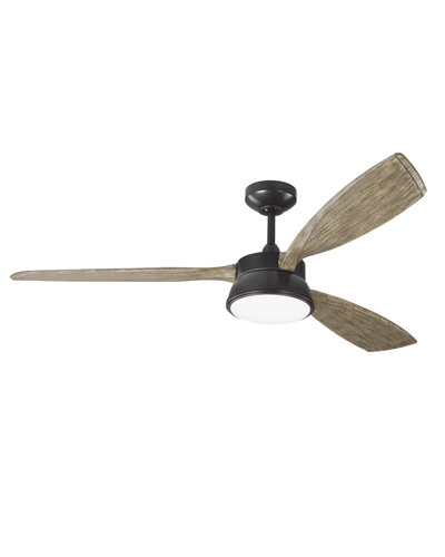 Destin Ceiling Fan with Koa blades and an Aged Pewter housing finish from Monte Carlo