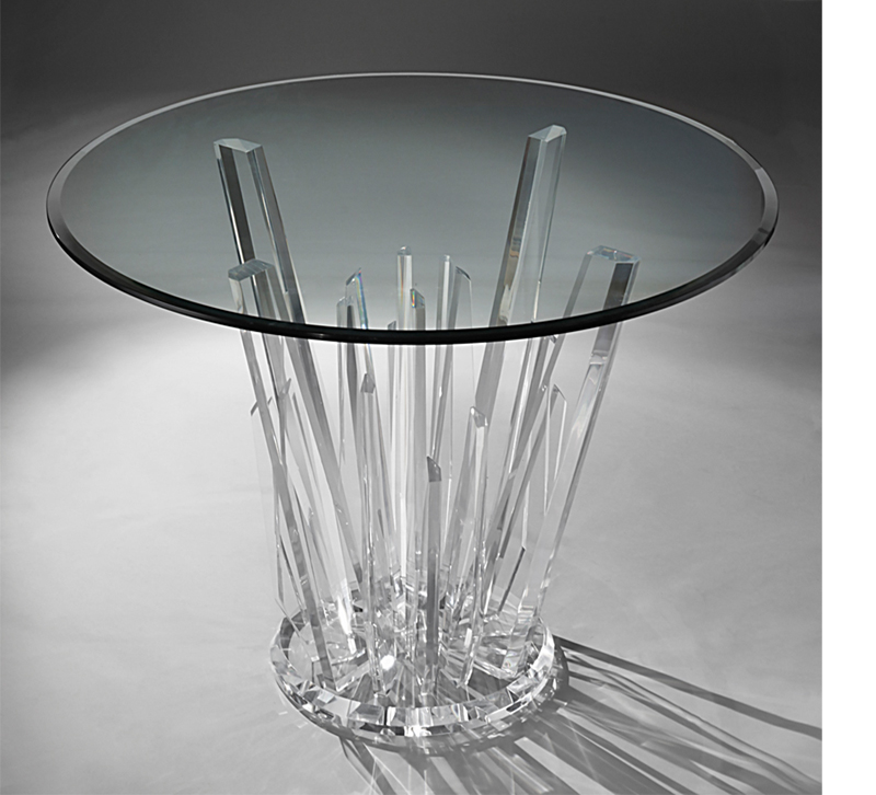 Glass and acrylic dining table from Muniz