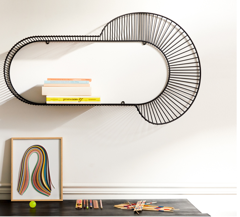 Loop black wire shelf from Petite Furniture