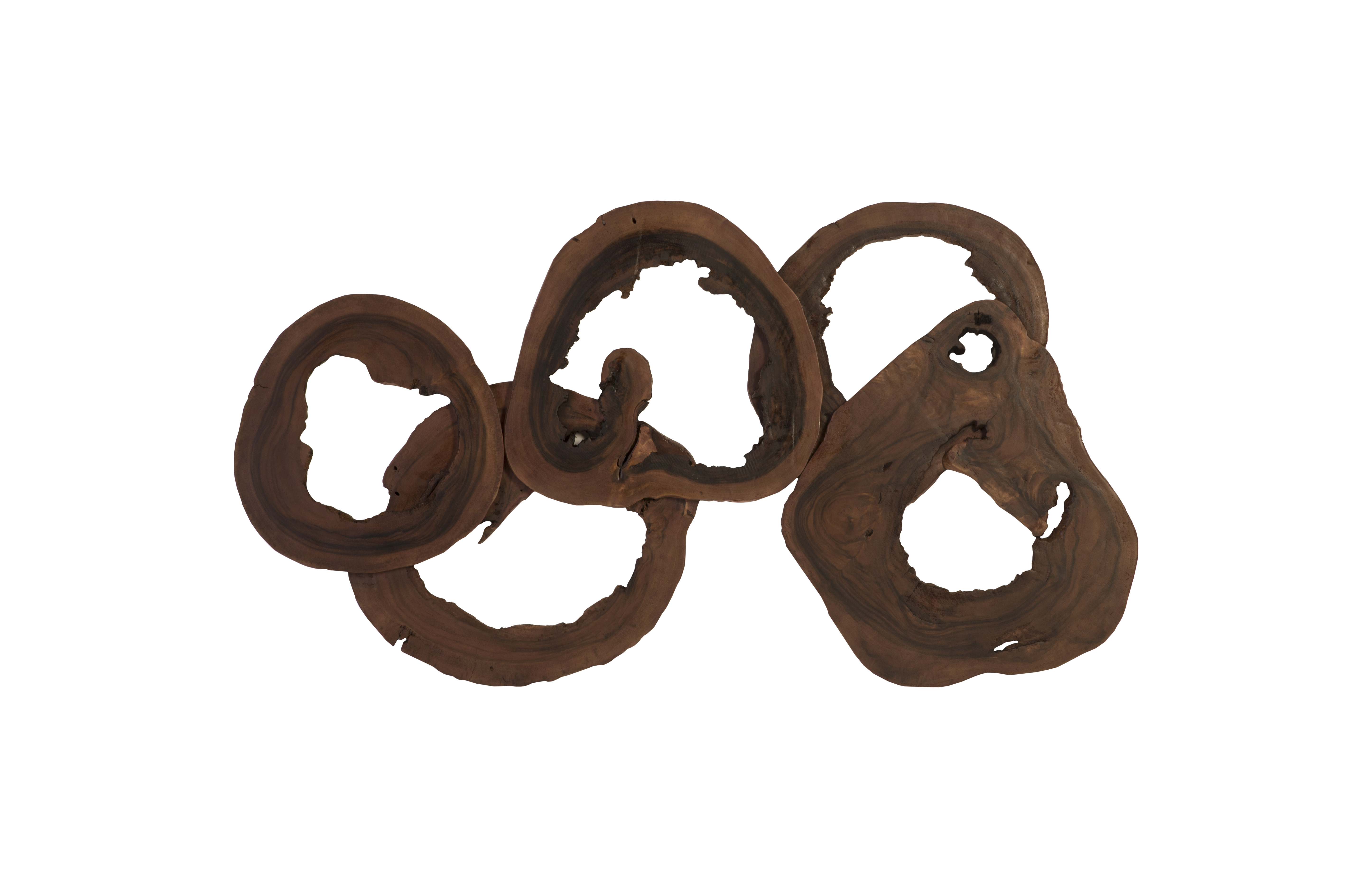 Phillips Collection Chamcha wood Olympic wall ring decor