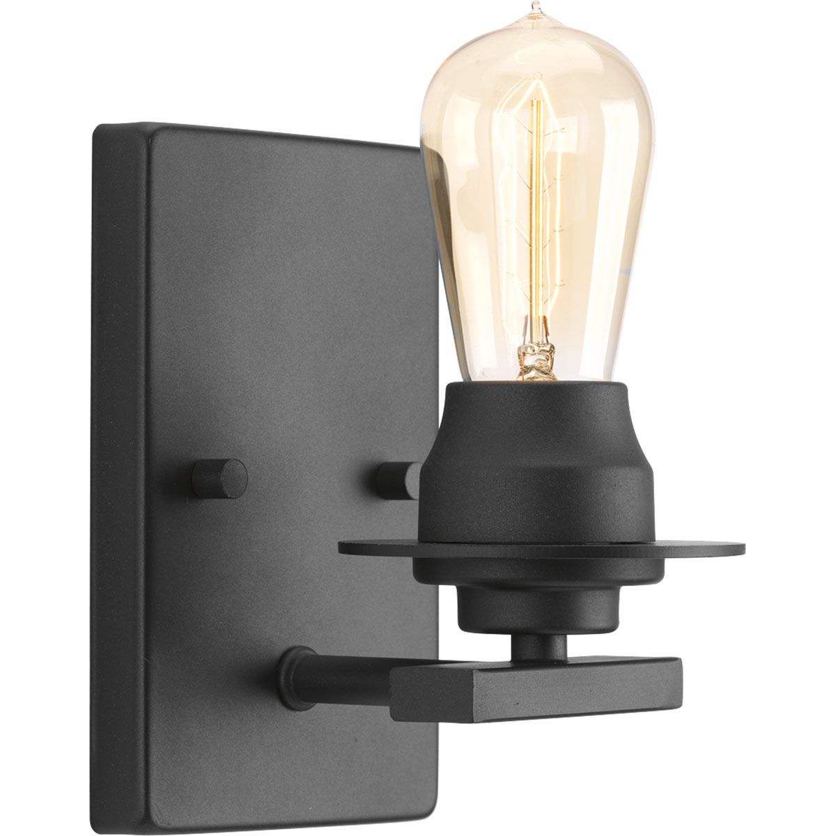 Graphite wall sconce with Edison bulb from Progress Lighting