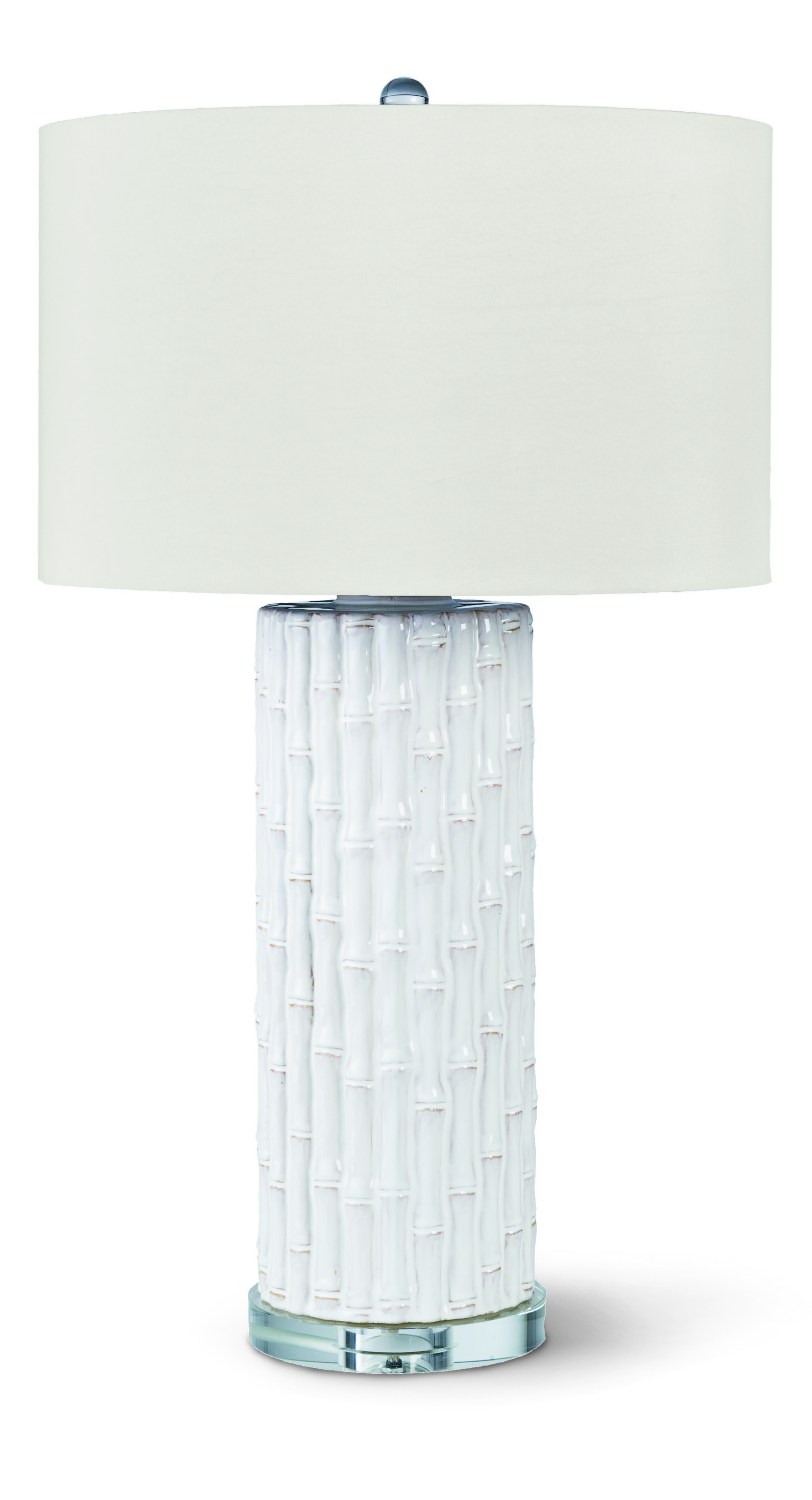 Ceramic white Bamboo lamp from Regina Andrew Design