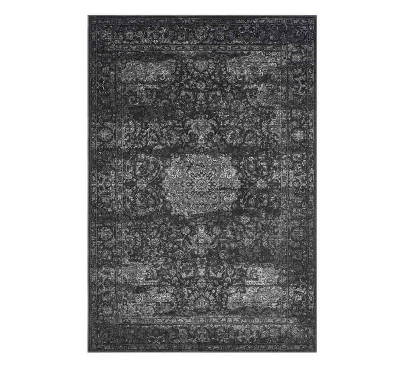 Carnegie traditional area rug in black and gray from Safavieh
