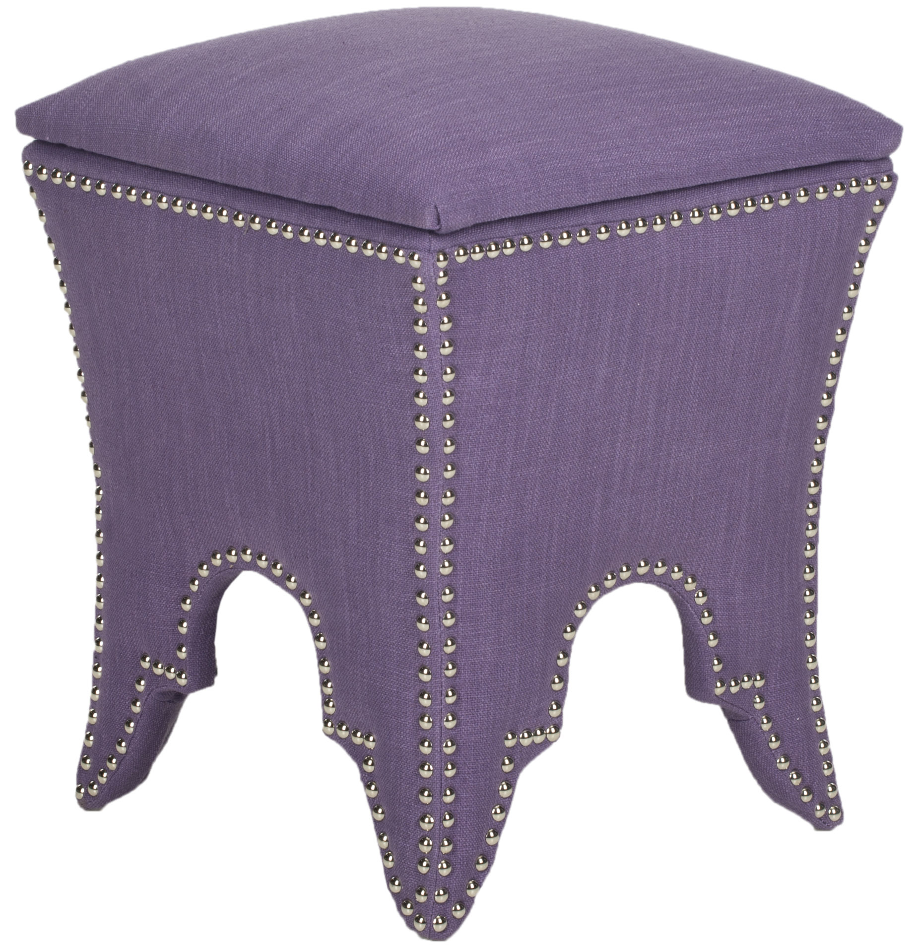 Deidra ottoman in lavender with arched sides from Safavieh