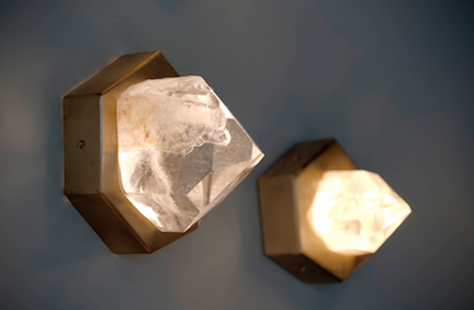 Stone & Rose crystal quartz LED sconces 