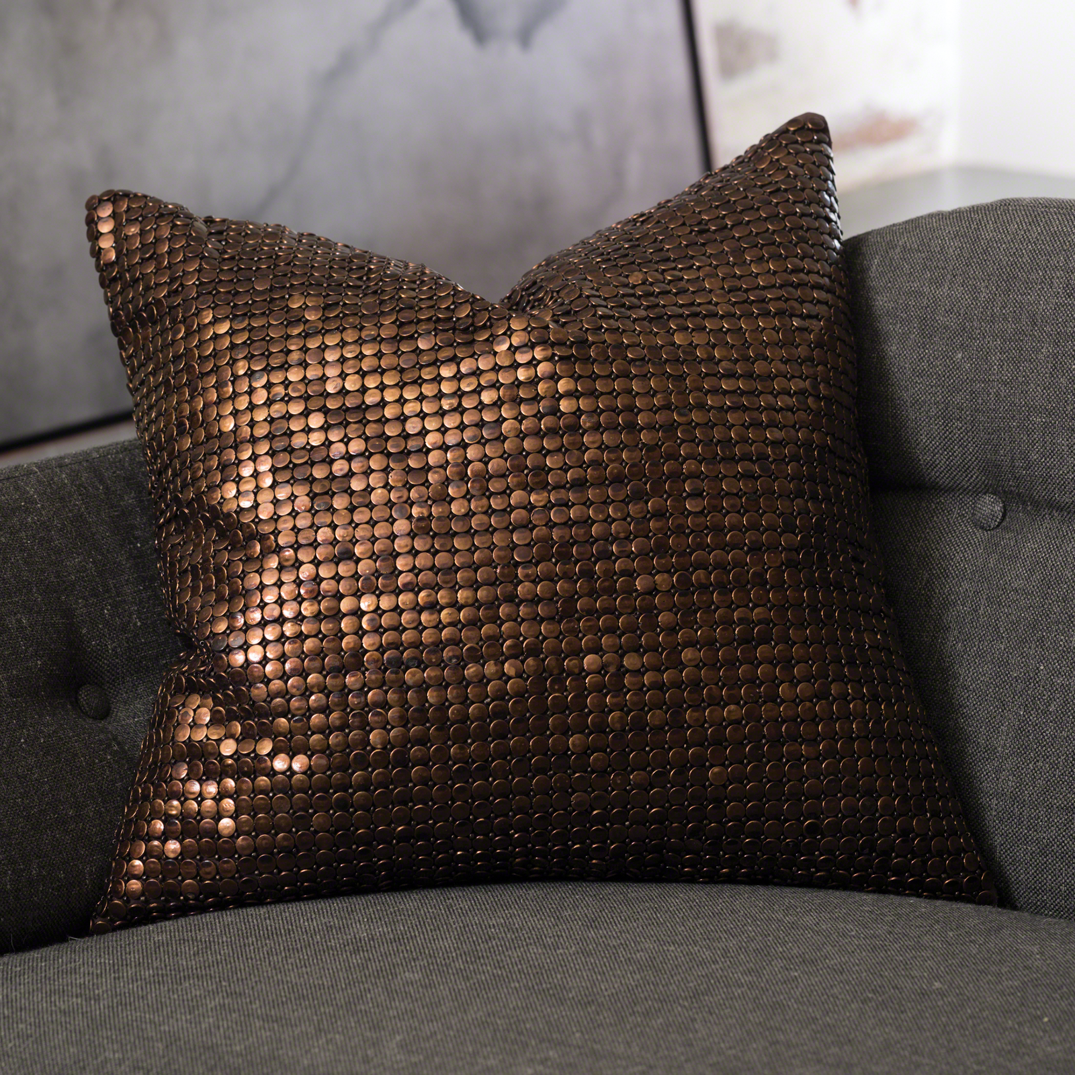 Studio A Home Copper Beaded Pillow