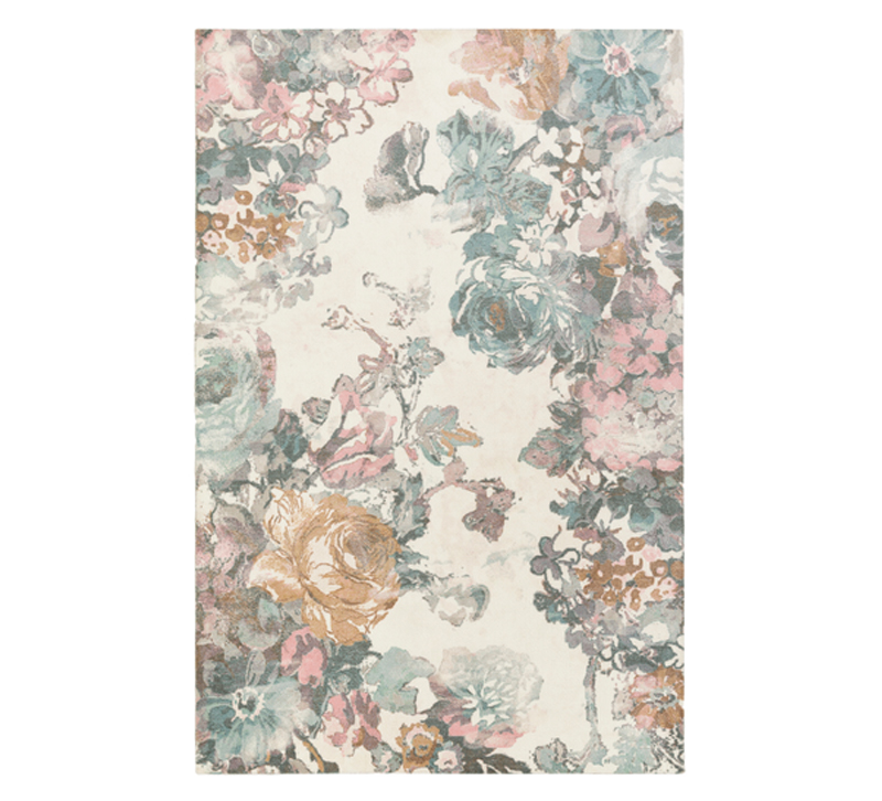 Madeline area rug with a floral pattern from Surya