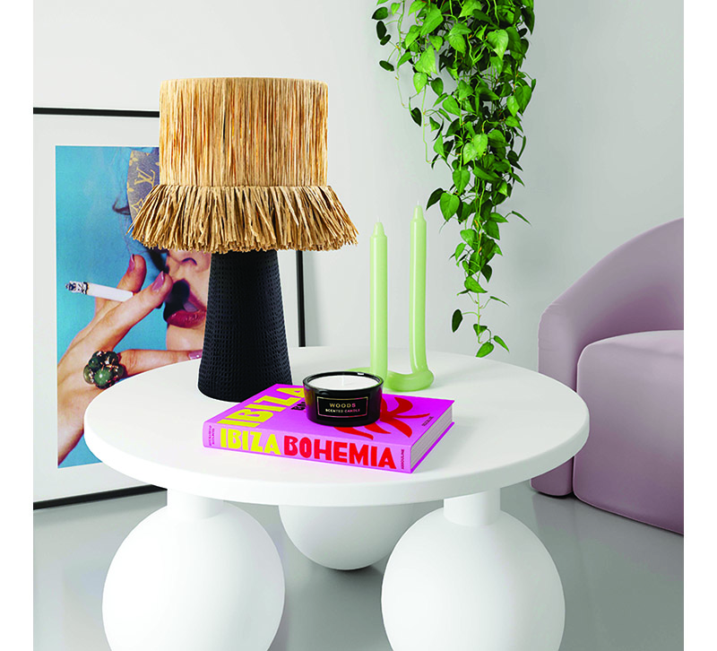TOV Furniture, Amira Raffia Table Lamp