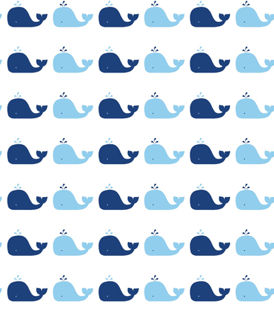 Tempaper Tots by P'kolino, Blue Whale