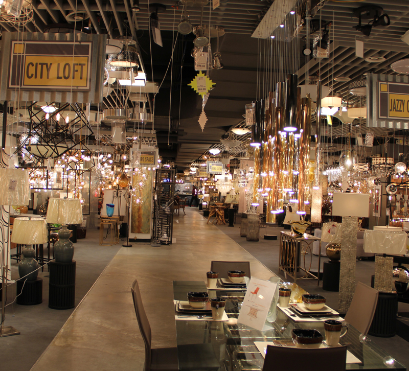 Inside of the Urban Lights showroom in Denver, CO