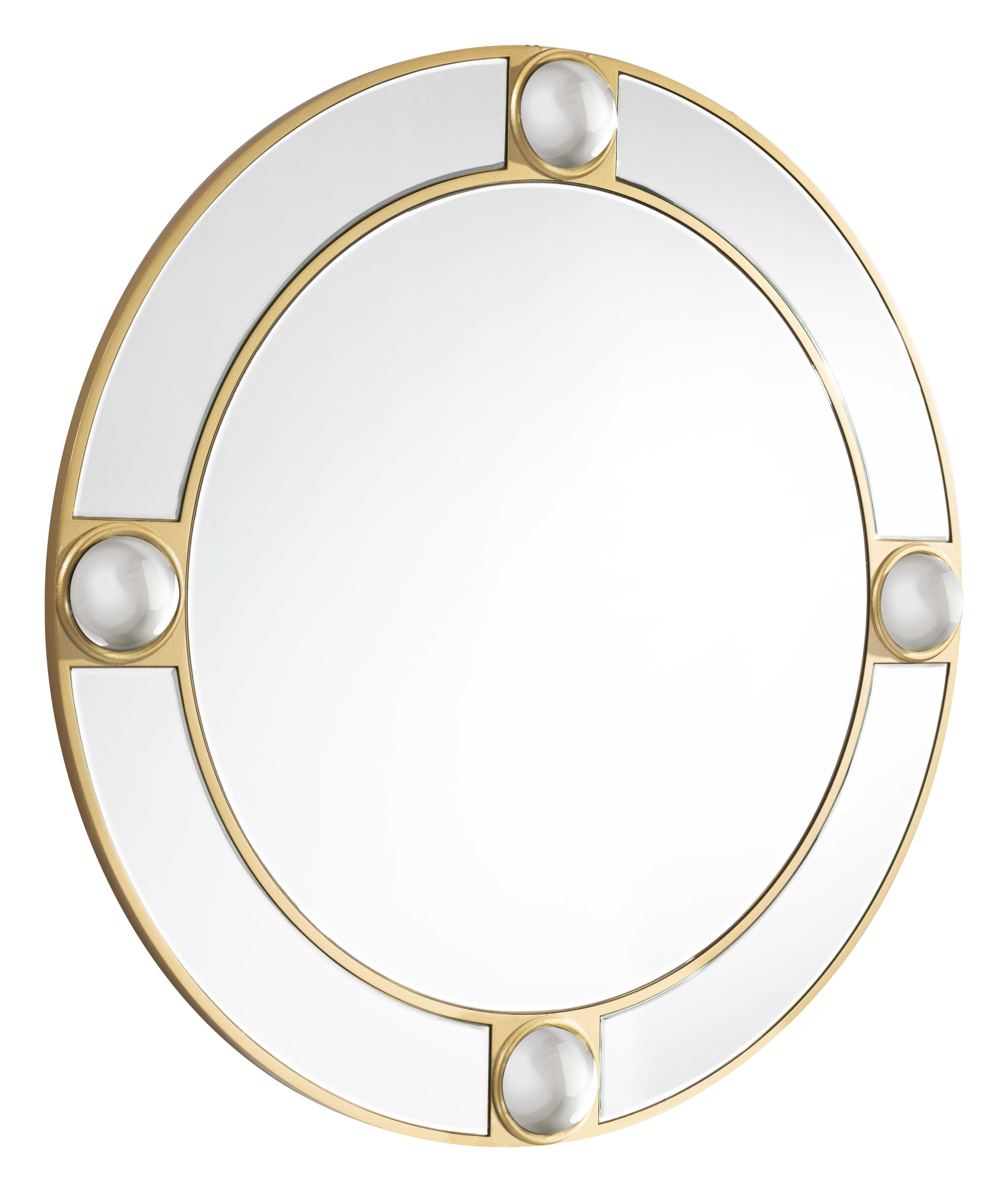 Lucite mirror finished in gold from Zuo Modern