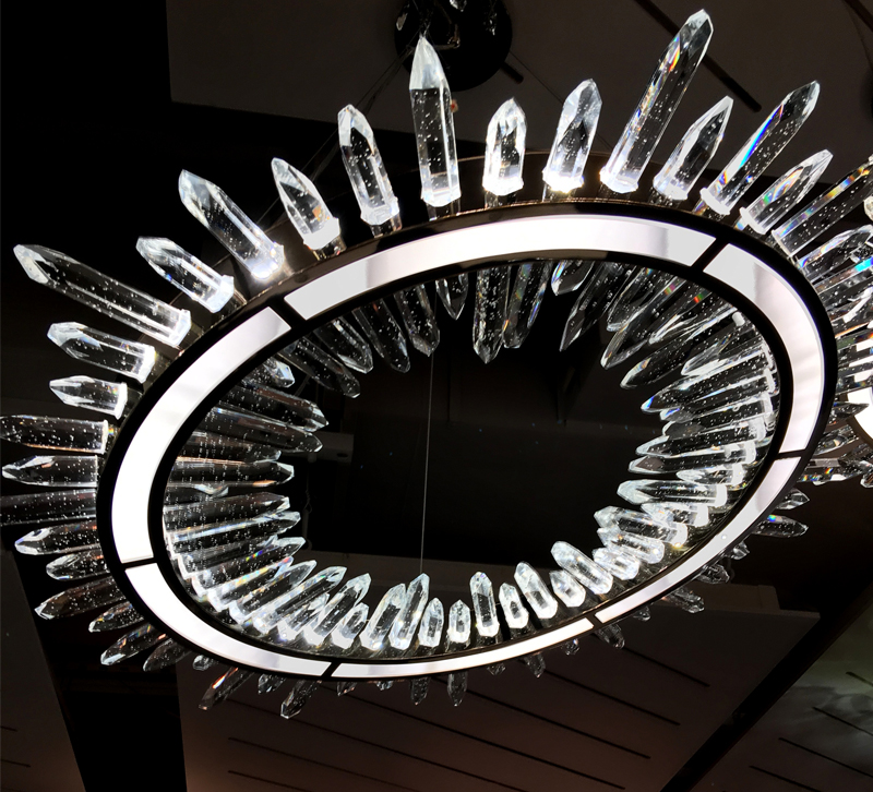 circular crystal lighting pendant