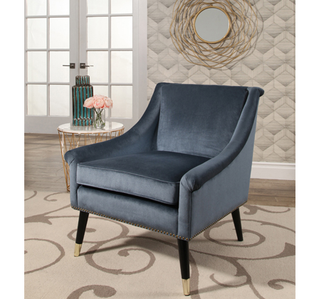 moody blue Abbyson velvet chair