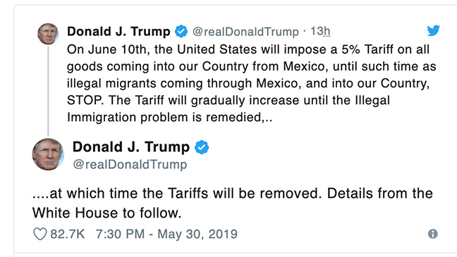Trump Tariff Threat to Mexico