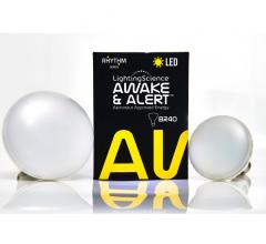 Lighting Science's Awake & Alert LED bulbs and box