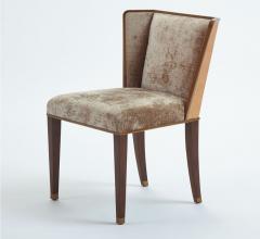 D'Oro Chair in a silvery velvet fabric and wingback design from Global Views