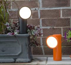 The M Lamp is cordless and battery-powered, maximizing portability. 