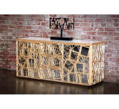 Monterey credenza with square frames in gold from Badgley Mischka 