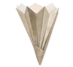 Arpeggio Wall Sconce in silver in a folded fan design from Currey & Co.