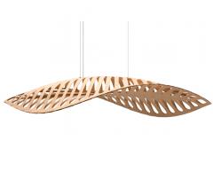 Navicula Natural Light with a brown leaf design from David Trubridge 