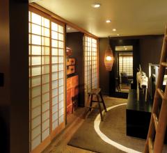 You can create additional ambient light for a bedroom if closet doors are translucent, such as these shoji panels.